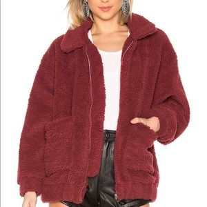 Burgundy I am gia pixie coat size XS